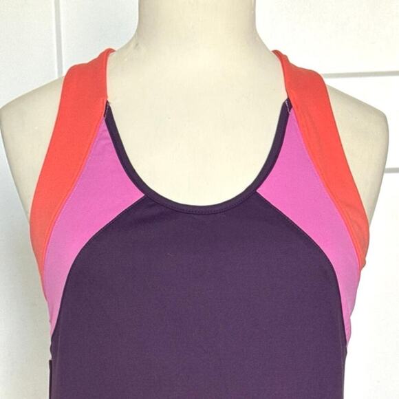 Title Nine Diamalete Athletic Dress Stretch Tennis Golf Size S Colorblock Purple - Picture 2 of 10